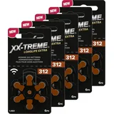 30 Stück XX-TREME Longlife Extra Hörgerätebatterien 312 Blau PR41 NEU