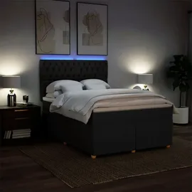 vidaXL Boxspringbett 140 x 200 cm Schwarz