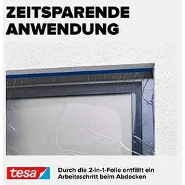 Tesa Easy Cover Economy Abdeckfolie Nachfüllpack 20 x 1,40 m