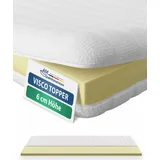 AM Qualitätsmatratzen | Basic Visco Topper | 90x200 cm| 6 cm hoch | Viscoelastische Matratzenauflage 90 x 200 | Memoryschaum Topper 6cm hoch | Ger...