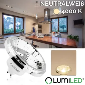 Lumiled LED-Leuchtmittel ES111 GU10 Fassung dimmbar 230V 15W (Entspricht 100 Watt) Neutralweiß 4000K 24 Grad Abstrahlwinkel Silber 1521 Lu...