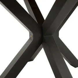 DEGAMO Madeira Gartentisch Ø 130 x 74 cm Braun/Grau