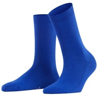 Falke Damen Socken Family SO, Kurzsocken, einfarbig Blau 39-42