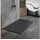 WITEN&NOCK SMC Duschwanne 140x80cm schwarz Brausewanne Duschtasse extra flache Steinoptik Antirutsch inkl. Abdeckung und Ablaufgarnitur Ø90mm Siphon