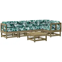 vidaXL 6-tlg Garten-Lounge-Set mit Kissen Imprägniertes Kiefernholz Modell 33