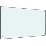 vidaXL Küchenrückwand Weiß 90x50 cm Hartglas