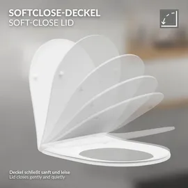 luxebath Spülrandloses Dusch-WC mit WC-Sitz Weiß