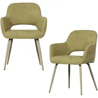 Sage Livetastic Armlehnstuhl-Set Jenny, Salbeigrün, Textil, rund, 58x80x58 cm,