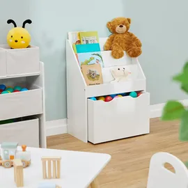 Relaxdays Kinderregal Relaxdays 69,5 x 50,5 x 28 cm MDF Kunststoff weiß