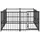 vidaXL Outdoor-Hundezwinger 3,75 m2 Stahl Schwarz