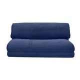 Zweisitzige Schlafsesseln aus Samtcord in Dunkelblau SPENCER