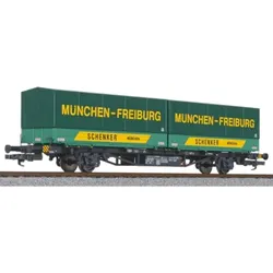 LILIPUT L235220 H0 Containertragwagen Lgjss 571 mit 2 Wechselpritschen 