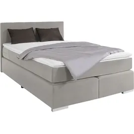 Cotta Boxspringbett COTTA "Simba", grau (elephant), L:209cm, Komplettbetten, Boxspringbett, Topseller wahlweise mit oder ohne Matratze und Topper bestellbar, Topseller