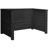 Plus Mülltonnenverkleidung Klink  (194 x 97 x 108 cm, Holz, Schwarz RAL 9005)