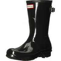 Hunter S Original Tall Gloss, Gummistiefel für Damen, schwarz hochglanz, 38 EU - 38 EU