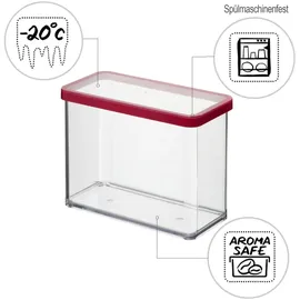Rotho Frischhaltedose rechteckig transparent/rot 20,0 x 10,0 x 14,2 cm 2,1 l