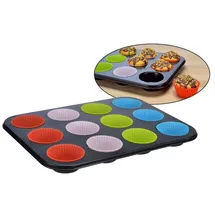 chefware für 12 Muffin Backform mit Silikonförmchen