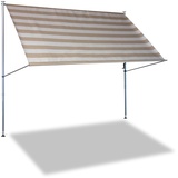 Angerer Klemmmarkise Premium Streifen 150 x 170 cm taupe/weiß