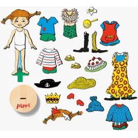 Pippi Langstrumpf Magnetpuppe (Ankleidepuppe)