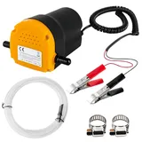 Behogan Ölabsaugpumpe Elektrisch, 12V 60W Dieselpumpe Ölpumpe, Ölpumpe Absaugpumpe, Dieselpumpe Kraftstoffpumpen, Absaugpumpe, Kraftstoff-Umfüllpumpe mit Rohren für Auto & Motorrad, LKW, Wohnmobil