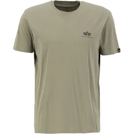 Alpha Industries "Basic T SMALL LOGO", Herren, Gr. S, grün (olive), Obermaterial: 100% Baumwolle, Shirts T-Shirt