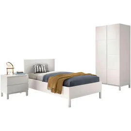 Vipack Einzelzimmer, weiß, Holz, Kiefer, teilmassiv, 5 Fächer, Soft-Close-System, Schlafzimmer, Schlafzimmer Komplett