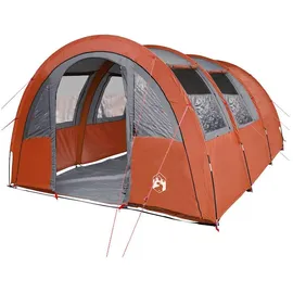 vidaXL Tunnelzelt 4 Personen Grau/Orange