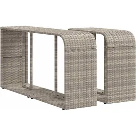 vidaXL Garten-Lounge-Set 10-tlg. grau