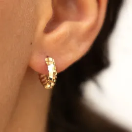Fascination by Ellen K. Creolen 375 Gelbgold diamantiert one-size
