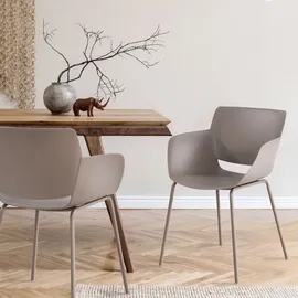 CLP 2er Set Gartenstuhl Alpena taupe