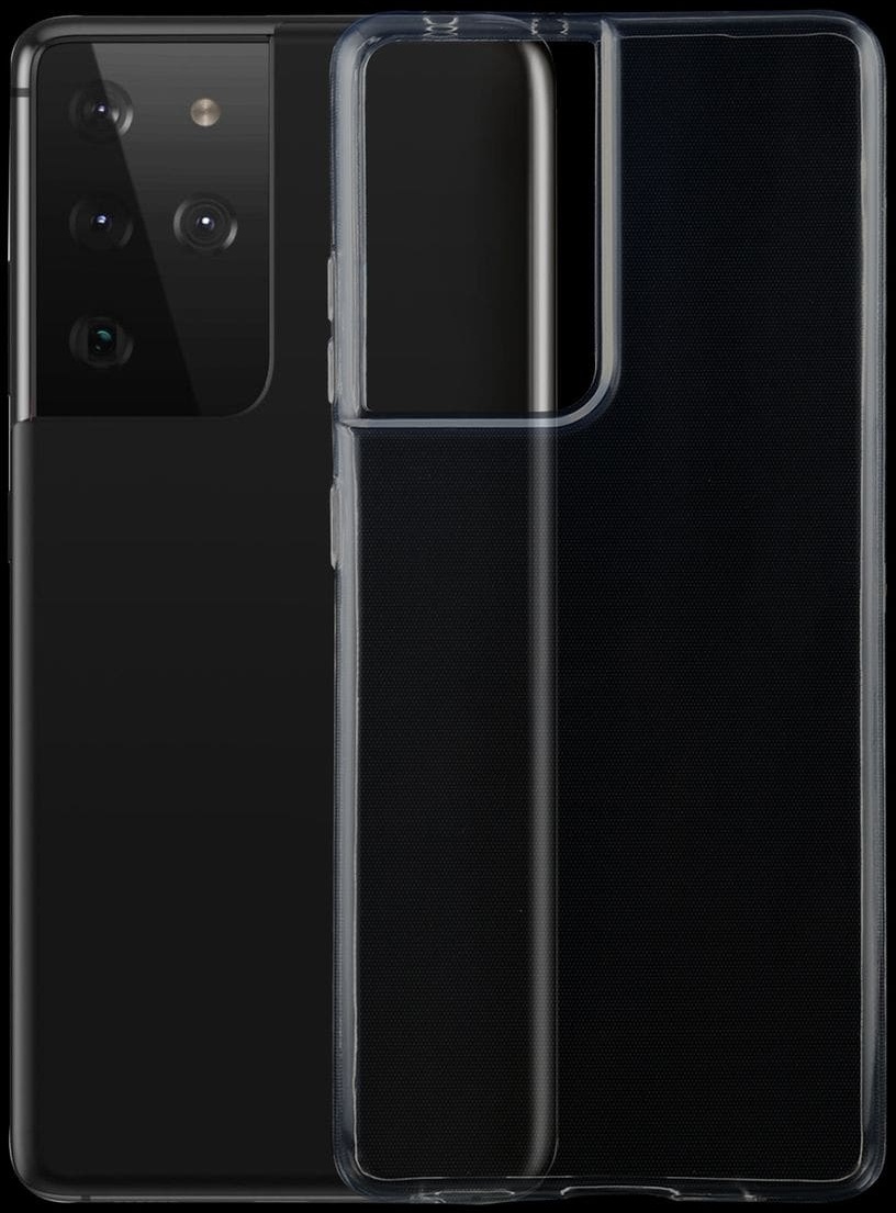 König Design Hülle Handy Schutz für Samsung Galaxy S21 Ultra Case Cover Tasche Transparent (Galaxy S21 Ultra), Smartphone Hülle, Transparent
