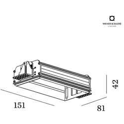 Wever & Ducré Zubehör für STRANGE 2.0 / SNEAK TRIMLESS 2.0 - Einputzrahmen Aluminium WEV-90017121