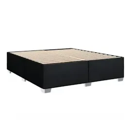 vidaXL Boxspringbett mit Matratze Schwarz 180x200 cm Stoff