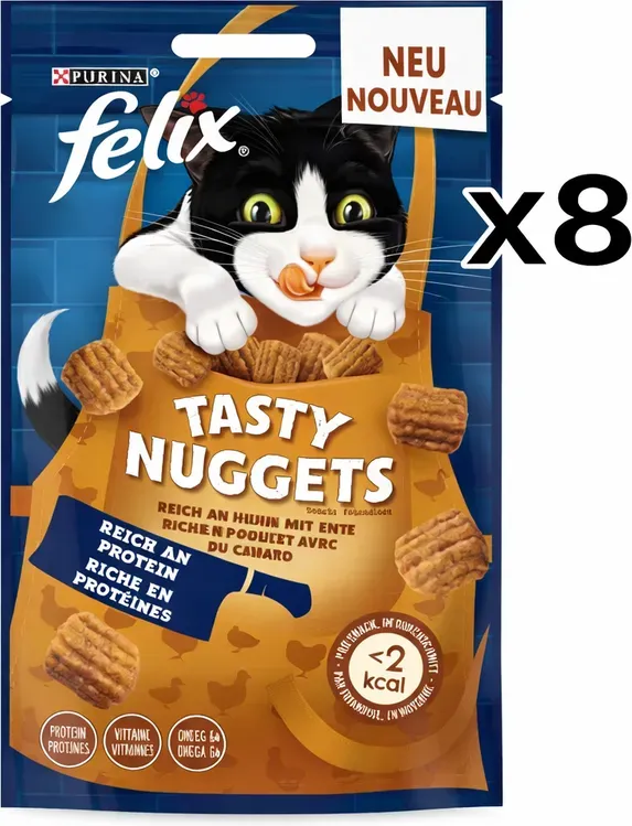 felix Tasty Nuggets Reich an Huhn mit Ente 8 x 50 g