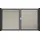 GROJA Gartentor 300 x 180 cm Schwarz/Aluminium