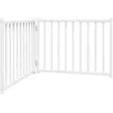 vidaXL Hundetor Faltbar 2-tlg. Weiß 160 cm