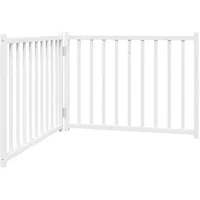 vidaXL Hundetor Faltbar 2-tlg. Weiß 160 cm