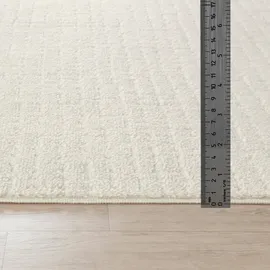 livabliss "CAGLIARI", beige (elfenbein), B:200cm H:14mm L:275cm, Kunstfaser, Teppiche, Teppich, Skandi Design, Modern Boho Kurzflor Wohnzimmerteppich, Schlafzimmer