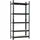 Proregal Schwerlastregal HERMES schwarz 150x70x30 cm, 4 MDF-Platten-Ebenen 4mm, Fachlast 175kg, Metallregal klein Lagerregal