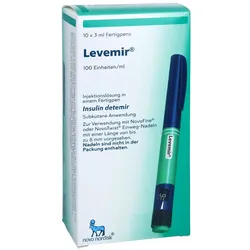 LEVEMIR FlexPen 100 Einheiten/ml Inj.-L.Fertigpen 10X3 ml
