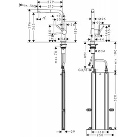 Hansgrohe Talis M54 270 1jet sBox mattschwarz 72809670