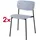 meet by paperflow Stapelstuhl SOHO Kunststoff blau 2er Set