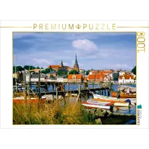 Calvendo Puzzle Fischerhafen und Stadtansicht Flensburg 1000 Teile Lege-Größe 64x48cm Foto-Puzzle für glückliche Stunden