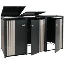 Proregal Mülltonnenverkleidung 122 x 200 x 84 cm schwarz