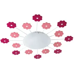 Wand- und Deckenleuchte VIKI 1 BLUMEN ROSA