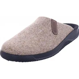 ROHDE Hausschuhe für Herren Hausschuh Softfilz Pantoffel in Komfortweite Soltau-H 2782, Größe:43 EU, Farbe:Beige - 43