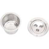 Wiederverwendbarer Und Nachfüllbarer 3-loch-kaffeefilter Aus Edelstahl Für Kapseln.