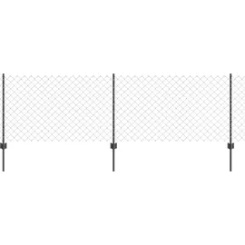 vidaXL Zaun 0,8 x 10 m Grau/Stahl