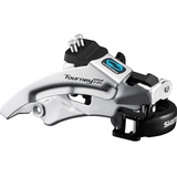 Shimano Tourney FD-TX800-TS3 Umwerfer 7/8-fach Top Swing schwarz/silber Ausführung 63-66° Kettenstrebenwinkel 2016 Mountainbike