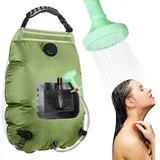Gabrielle - Tragbare Solardusche, 20 L, Abnehmbarer Schlauch Und Ein-/aus-duschkopf, Kompakt Für Camping, Wandern, Reisen Und Schwimmen.